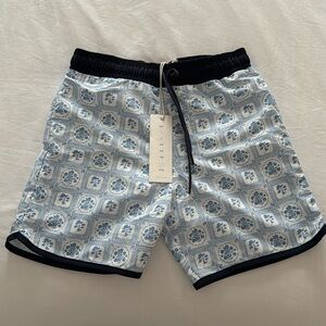 Minnow boys blue floral boardie